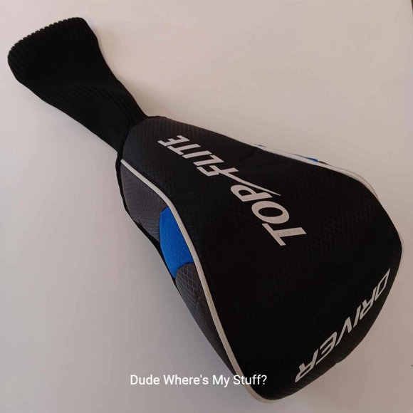 TOP FLITE DRIVER HEAD COVER - GRAY/BLACK/BLUE - ORIGINAL REPLACEMENT - PREOWNED - Picture 2 of 3